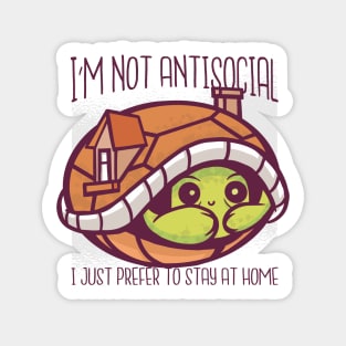 Kawaii Antisocial Turtle Sticker